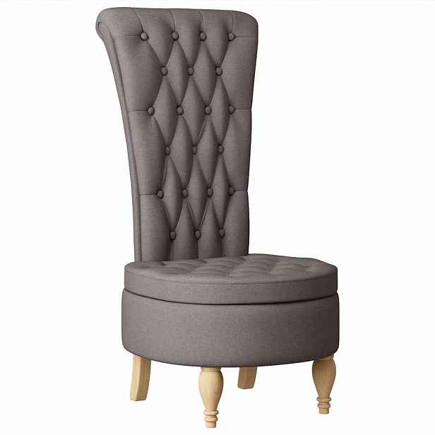 vidaXL Křeslo s návleky Taupe 56,5 x 70 x 110 cm textil