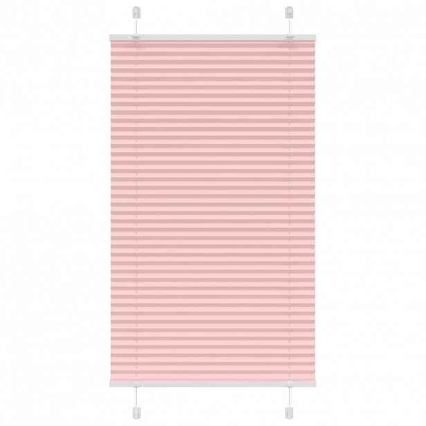vidaXL Plisovaná roleta růžová 80x100 cm Šířka látky 79,4 cm Polyester