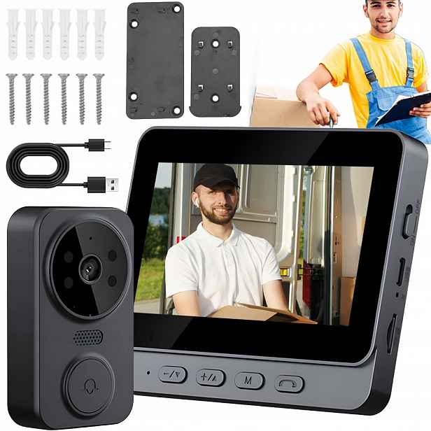 Bezdrátový Zvonek Videokamera Interkom S Infračerveným Noční