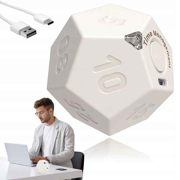 Digitální Minutník Otočný Časovač 3 Režimy Alarmu 11 Možností Času Nabíjení Přes Usb