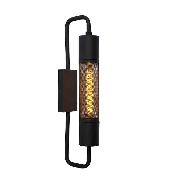 Moderní černá nástěnná lampa Calixt E27 25W Metal IP20 Lucide