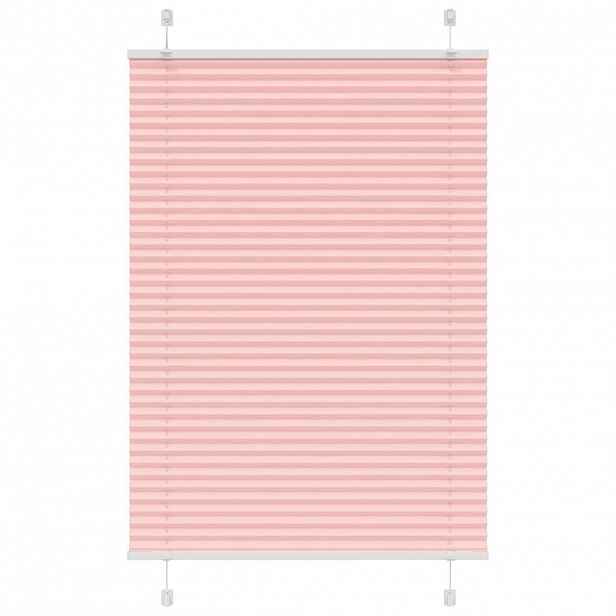 vidaXL Plisovaná roleta růžová 85x100 cm Šířka látky 84,4 cm Polyester