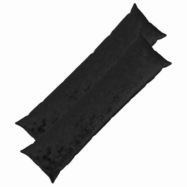 vidaXL Povlak na polštář 2 pcs HEERLEN Černá 40 x 145 cm Flanel
