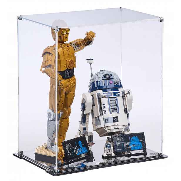 Vitrína Blacked Brick pro Lego (75398, 75379) Star Wars C-3PO & R2-D2