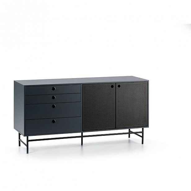 Černo-modrá komoda Teulat Punto, šířka 150 cm