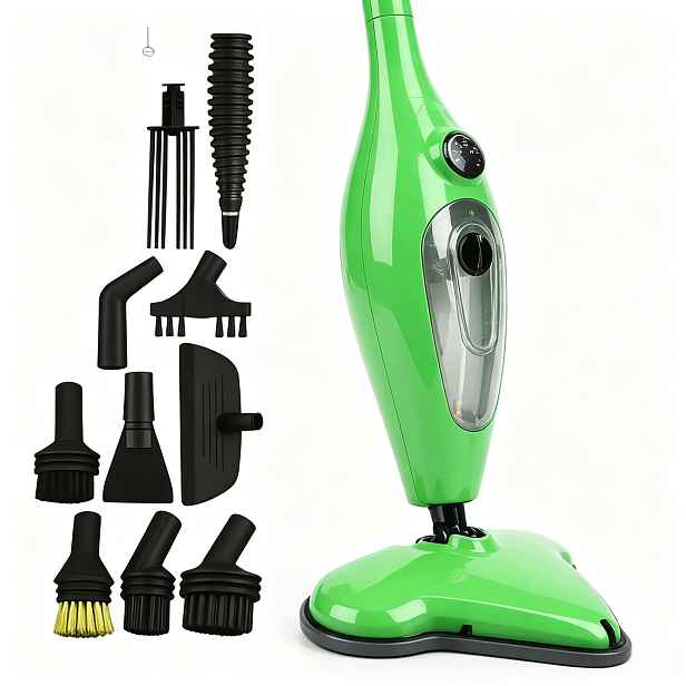 Parní Mop Víceúčelový Vysoký Výkon 1300W Nástavce 10 Výměnných Nástavců