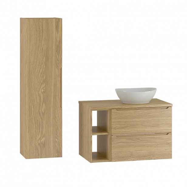 Petits-meubles KOUPELNOVÝ NÁBYTEK 80.6cm Viggo 2er-Set Dřevo