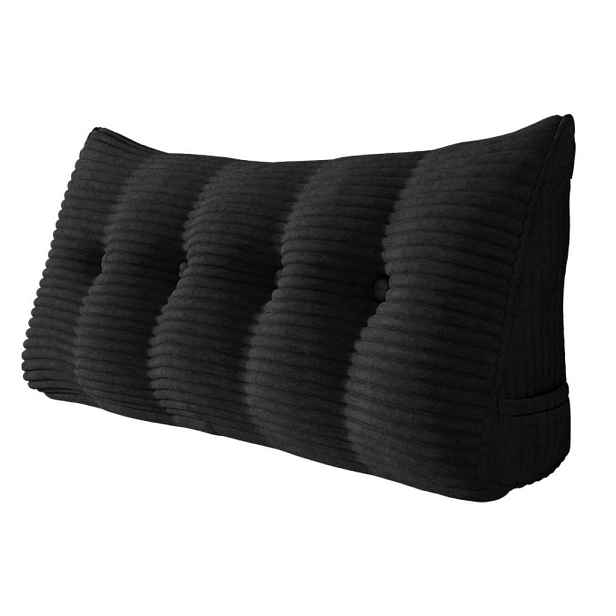 Vercart ZÁDOVÝ POLŠTÁŘ na postel kord Černý 120 cm