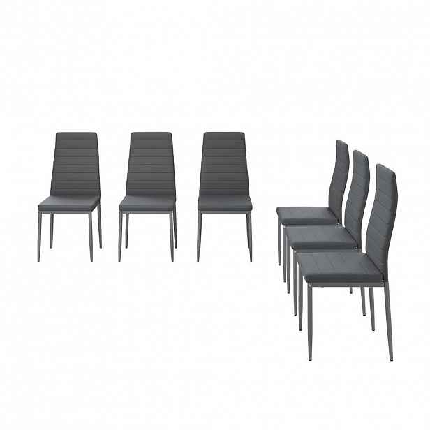 Vicco ŽIDLE JÍDELNY Grand Šedá 42.5 x 48 cm Sada 6 kusů