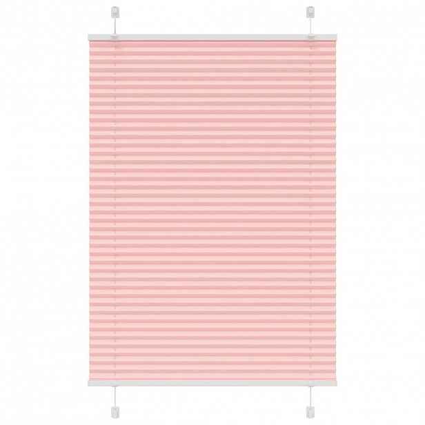 vidaXL Plisovaná roleta růžová 90x100 cm Šířka látky 89,4 cm Polyester