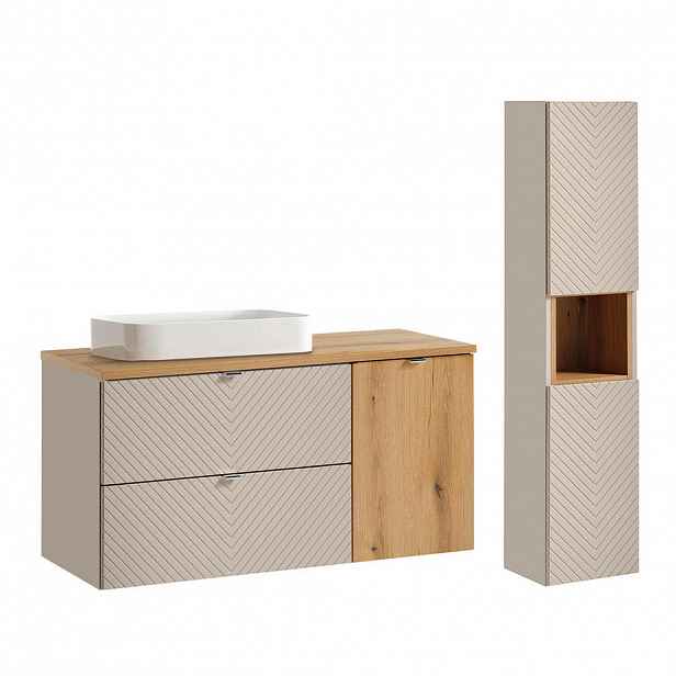 Petits-meubles KOUPELNOVÝ NÁBYTEK 120.4cm Manoa 2er-Set Kašmír