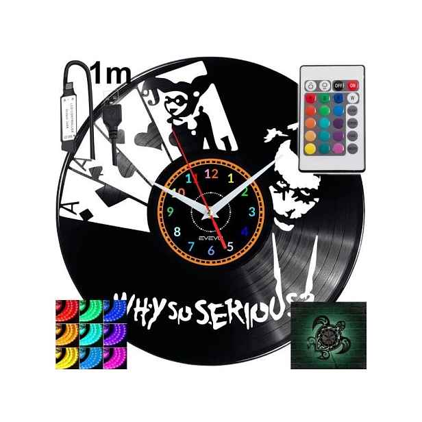 Joker Dárek Originální dekorace do domu Hodiny z vinylové desky