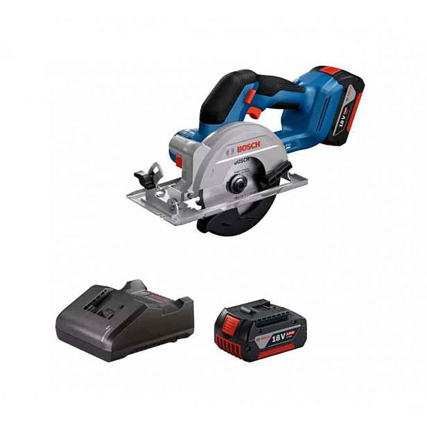 Bosch - 18V AKU okružní pila 140 mm, 2x aku 4,0 Ah Li-Ion, nabíječka 06019M3122