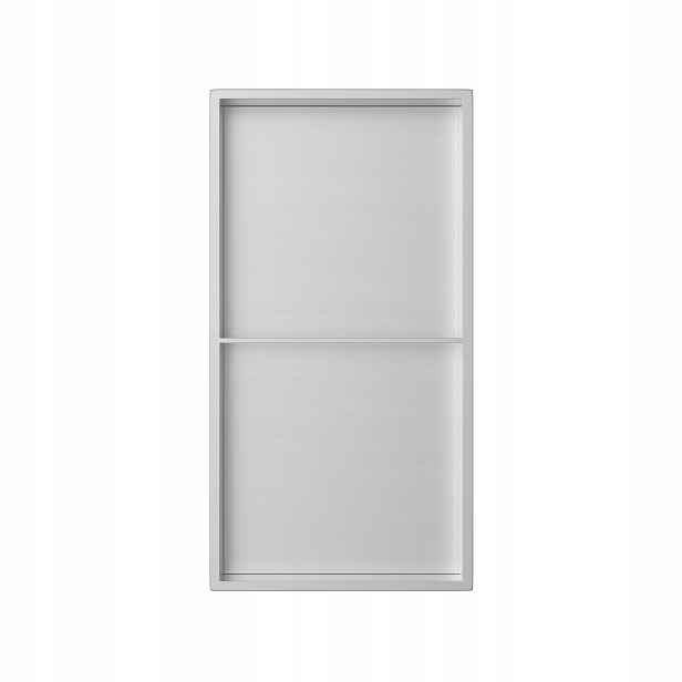 Koupelnová Polička Q-box 2 Podomítková Inox 60x30x10 cm Aquauno