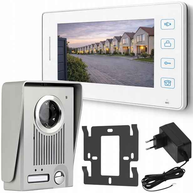 Videodomofon Video Do Brány Interkom LCD Kabelová Brána