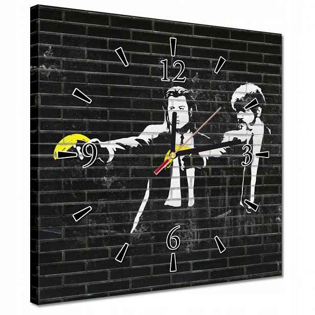 Nástěnné hodiny Banksy Banana Fiction 30x30