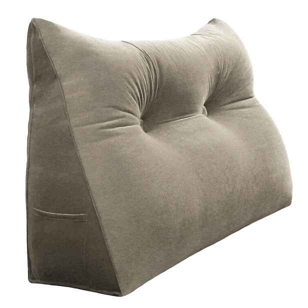 Vercart KLÍNOVÝ POLŠTÁŘ pro postel samet Béžový 80 cm