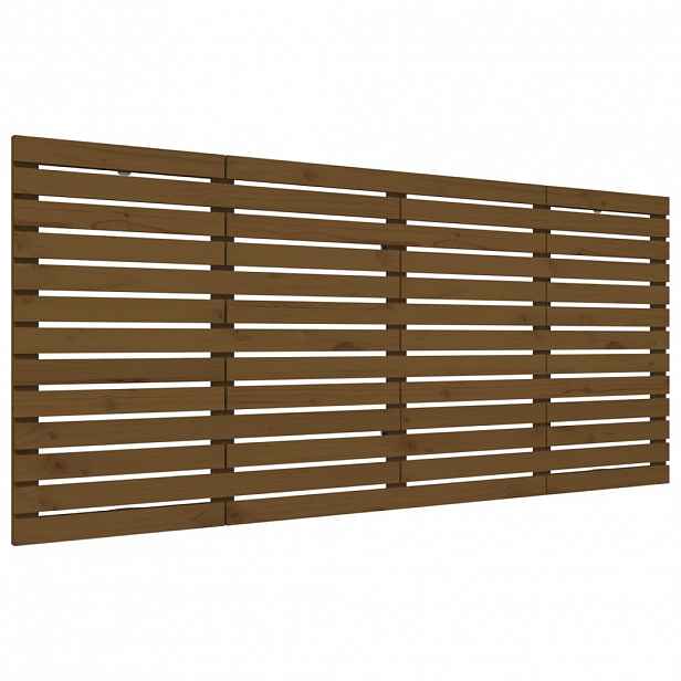 vidaXL Nástěnné čelo postele medově hnědé 156x3x91,5 cm borové dřevo