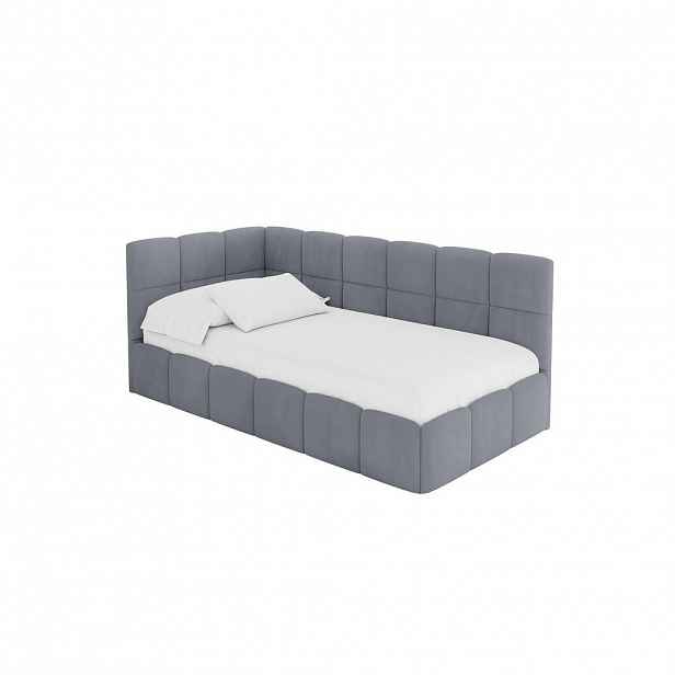 ALTDECOR JEDNOLŮŽKOVÁ POSTEL pro mládež s úložným prostorem vpravo, bez matrace - LIVY 80x200 šedá