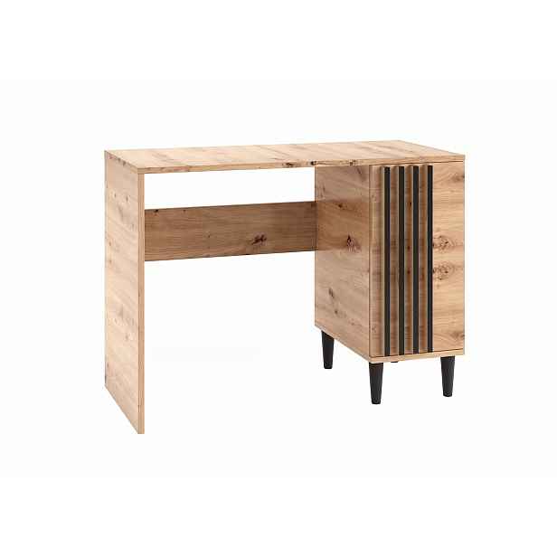 ADRK Psací stůl Liva 100 cm černý/dub Artisan