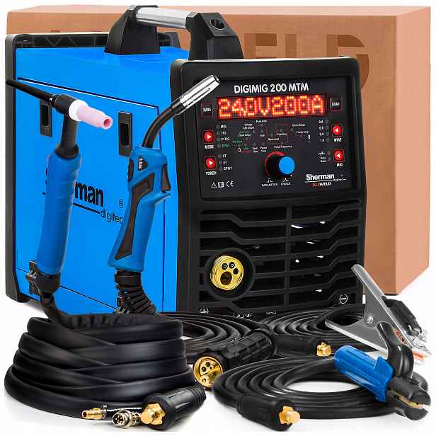 Invertorová Svářečka 3V1 Sherman Digimig 200 Mtm 230V 200A Studené Svařování