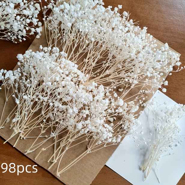 TEMU 98 ks 14,99 cm čistě bílých umělých květin – elegantní a jemné, vhodné do váz, svatební dekorace stolů, domácí dekorace a dárky pro teenagery.