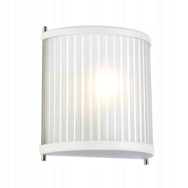 Nástěnná lampa nástěnné svítidlo bílé nikl bílé sklo do obývacího pokoje, půlkruhová Elstead