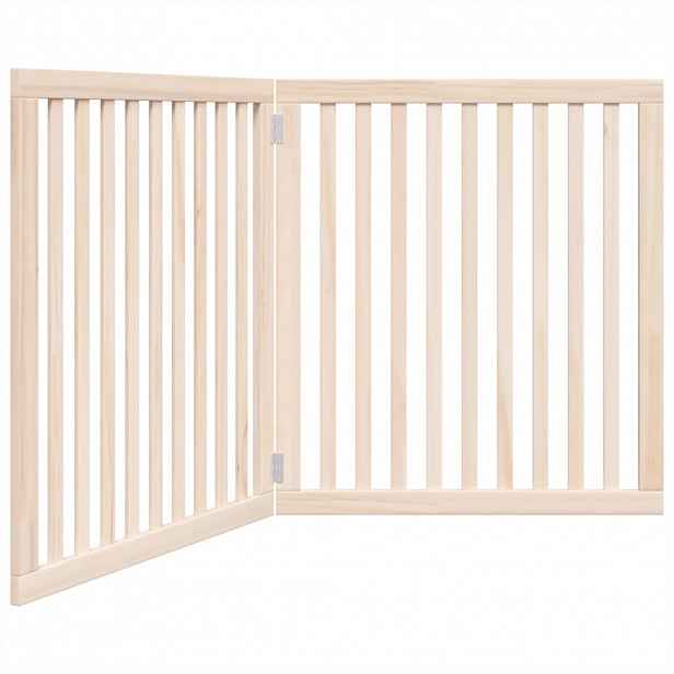 vidaXL Zábrana pro psy skládací 2 panely 160 cm topolové dřevo