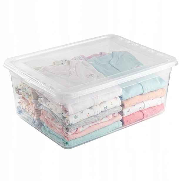 Keeeper Úložný box s víkem (má 2 funkce) BEA Clearbox 11L, 39 x 29,5 x 14 cm