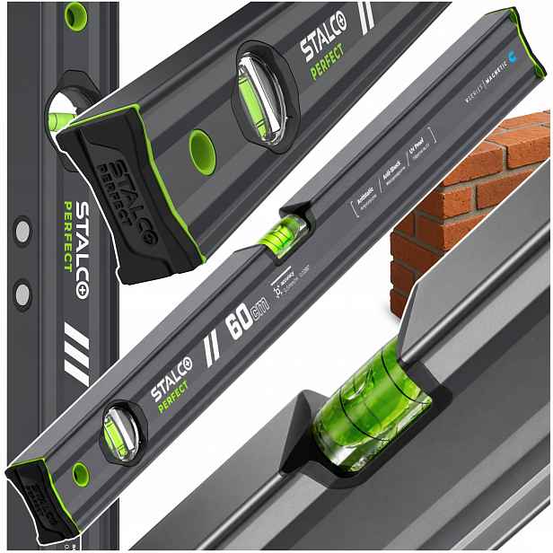 Magnetická vodováha 60 cm Antracit Vseries Stalco S010265532