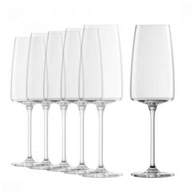 Sada 6 sklenic na šampaňské, křišťálové sklo, 388ml, "Sensa" - Schott