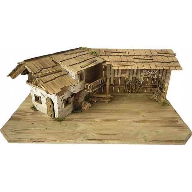 Velmi Krásný Vánoční Betlém *70x39x30 cm* pro postavy o výšce 9-11 cm