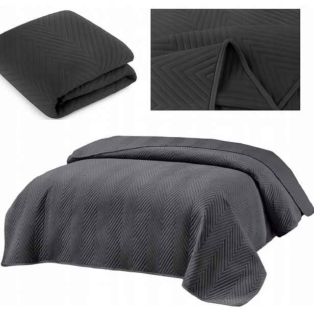 Velurová Přikrývka Na Postel Pled 200 x 220 cm Prošívaná Kapa Velvet Měkká Deka