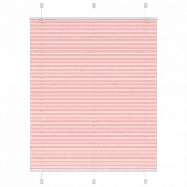 vidaXL Plisovaná roleta růžová 110x100cm Šířka látky 109,4cm Polyester