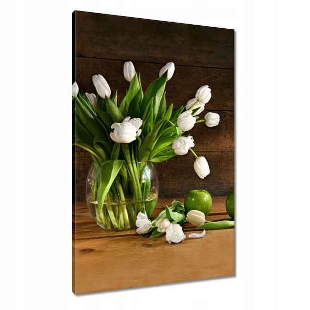 Obrazy 60x90 Bílé tulipány