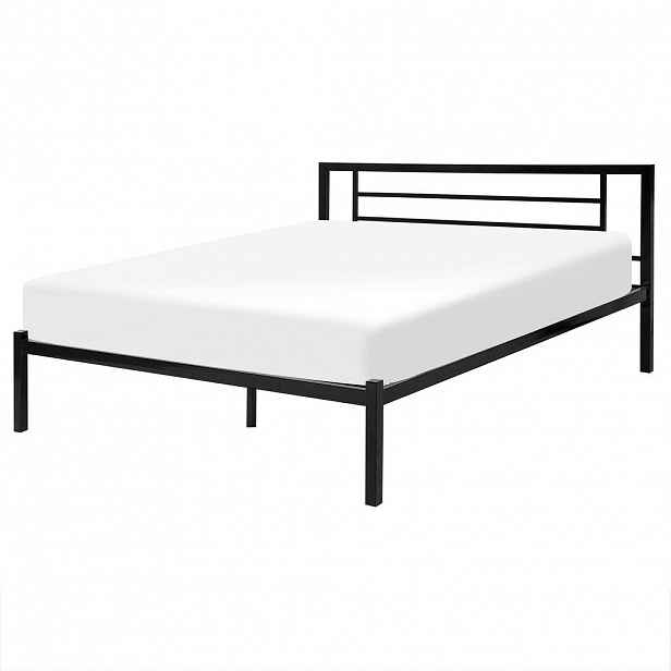 Beliani KOVOVÁ POSTEL 160/200 cm Černá Cusset
