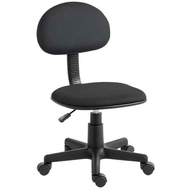 HOMCOM KANCELÁŘSKÁ židle, polyester, černá