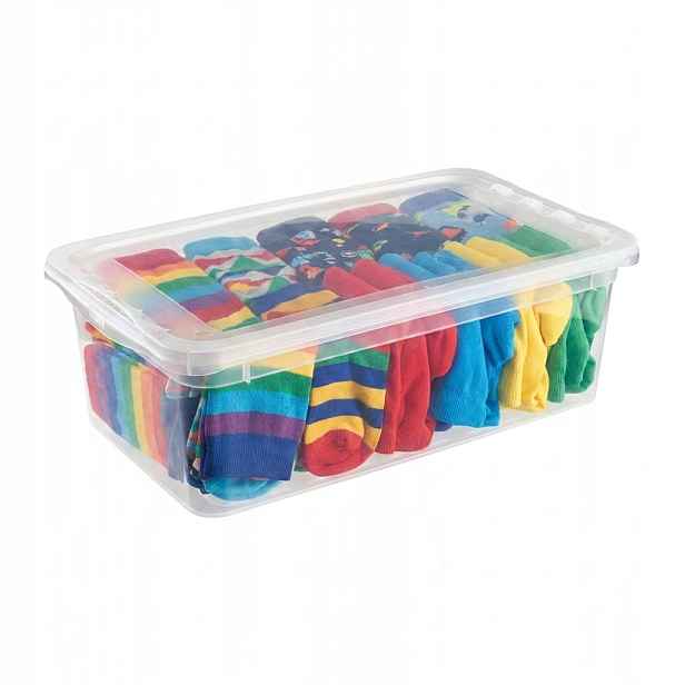 Keeeper Úložný box s víkem (má 2 funkce) BEA Clearbox 5,5L, 33 x 19 x 12 cm