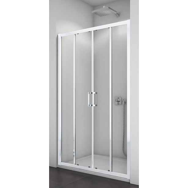 SanSwiss TOPS4 1400 04 07 Sprchové dveře dvoudílné 140 cm, bílá/sklo