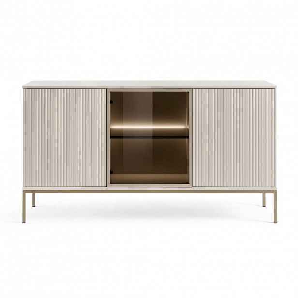 Selsey KOMODA Tosena černá/dub Wotan s LED 154 cm