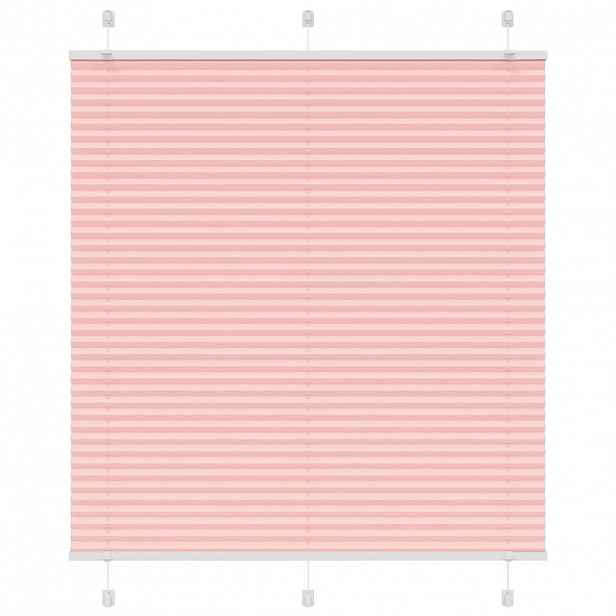 vidaXL Plisovaná roleta růžová 115x100cm Šířka látky 114,4cm Polyester