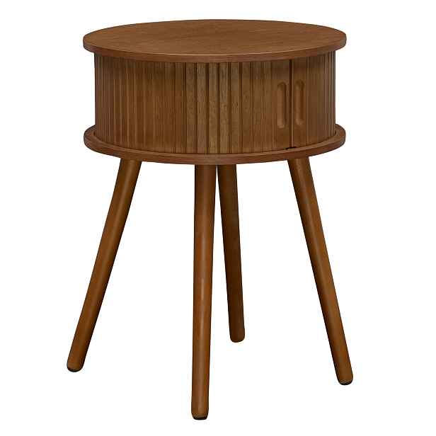 Noční Stolek 2 Zásuvky Mdf Bronz 40X40X54 CM Do Ložnice