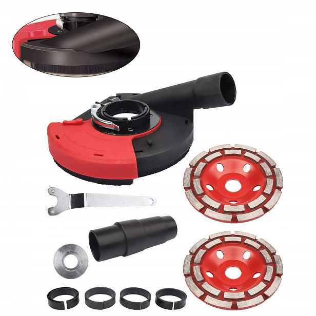 Protiprachový Kryt pro Úhlovou brusku 125 mm 2 Kotouče sada