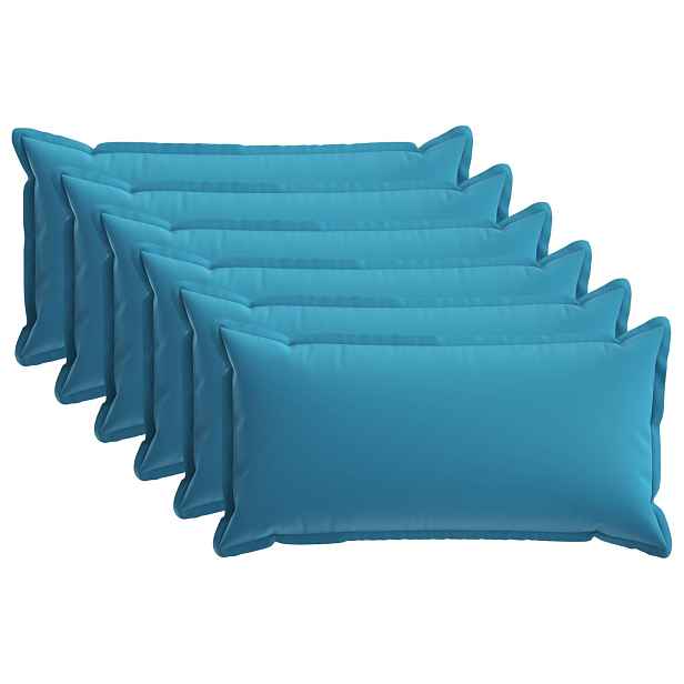 vidaXL Polštář s polštářem HOUTEN 6 ks Světle modrá Polyester