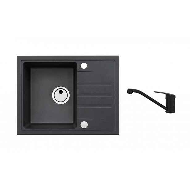 Alveus - Set dřezu Intermezzo 30 a baterie Clara, carbon SETA25841