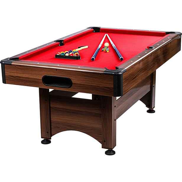 GamesPlanet® 1421 Kulečníkový stůl s vybavením, 6 ft, červený