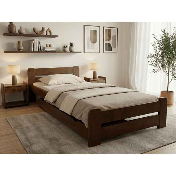 Postel Laura 90 x 200 cm, dub Rošt: Bez roštu, Matrace: Bez matrace