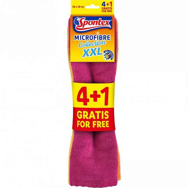 Sada utěrek mikrovlákno xxl 4+1 Spontex