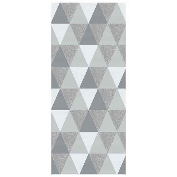 Samolepka Fototapeta Geometrie šedi trojúhelníky šedé pozadí 91x211