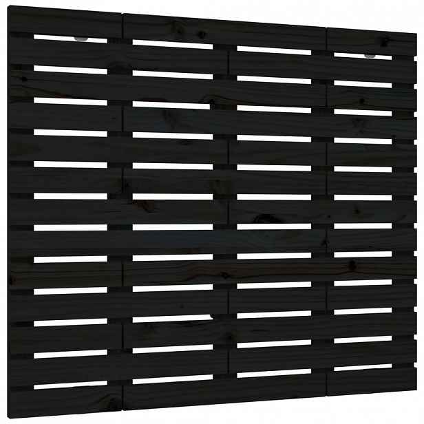 vidaXL Nástěnné čelo postele černé 81x3x91,5 cm masivní borové dřevo